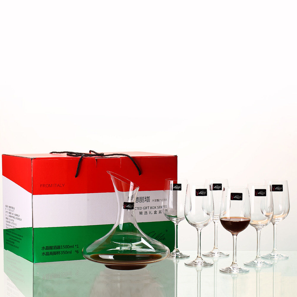 CRYSTAL WINE AND DECANTER GIFT SET