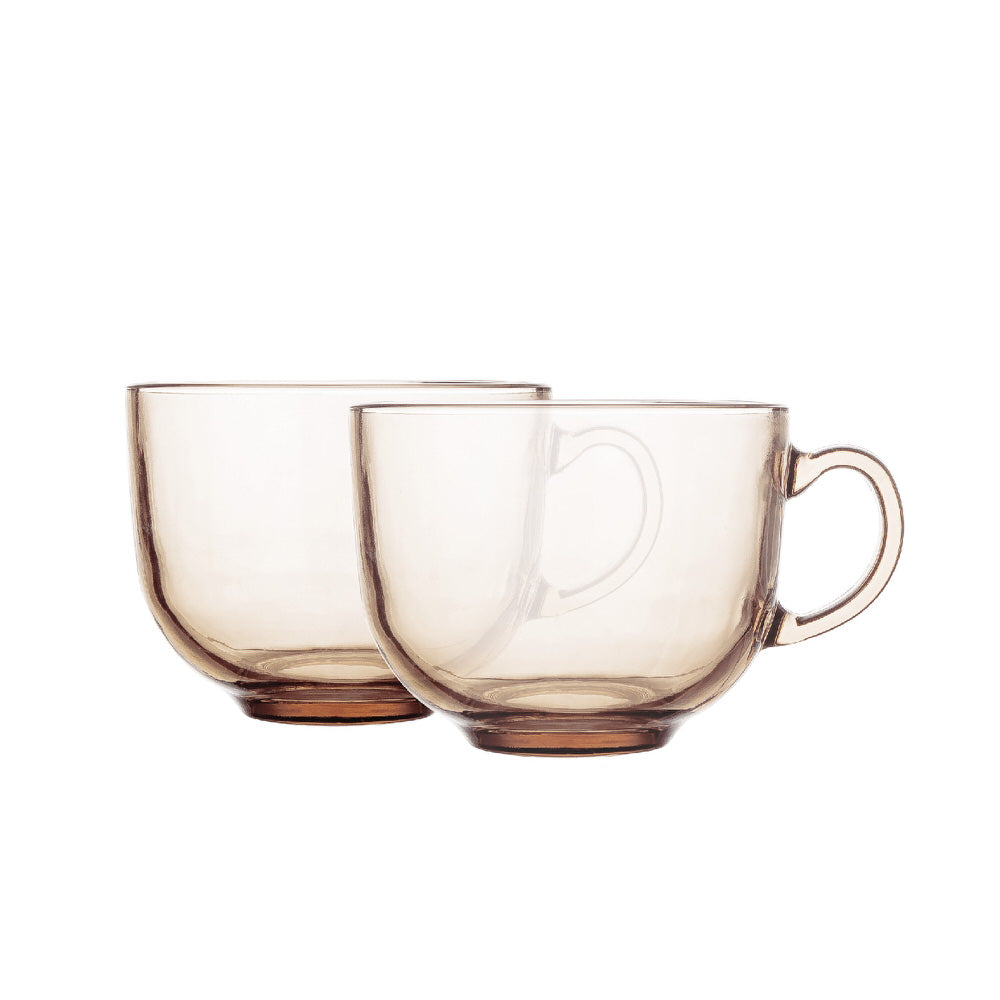 GLASS CUP MUG SHAPED